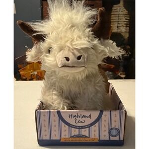 NIB Tiny Love Highland Cow Plush Pillow Heatable Cozy Comfort Warm Pack New
